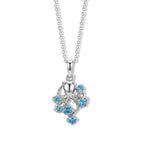 D'Joy Neon Apatit Schmuckset ca. 50 cm 925 Silber Platiniert ca. 0,37 ct.