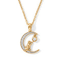 D'Joy Moissanit Schmuckset ca. 50 cm 925 Silber 750 Vergoldet und Edelstahl 750 Vergoldet ca. 0.23 ct
