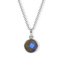 AAA Labradorit Anhänger, 925 Silber, 316L Edelstahl Kette ca. 50 cm ca. 3.01 ct