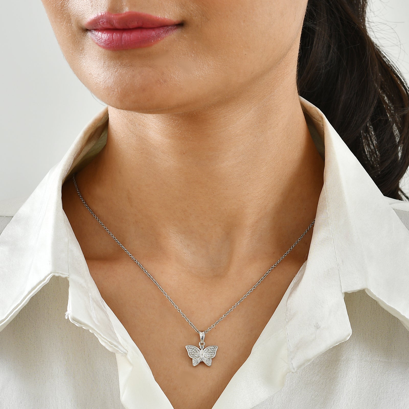 EVER TRUE Weißer Diamant Schmuckset ca. 50 cm ca. 0,03 ct.