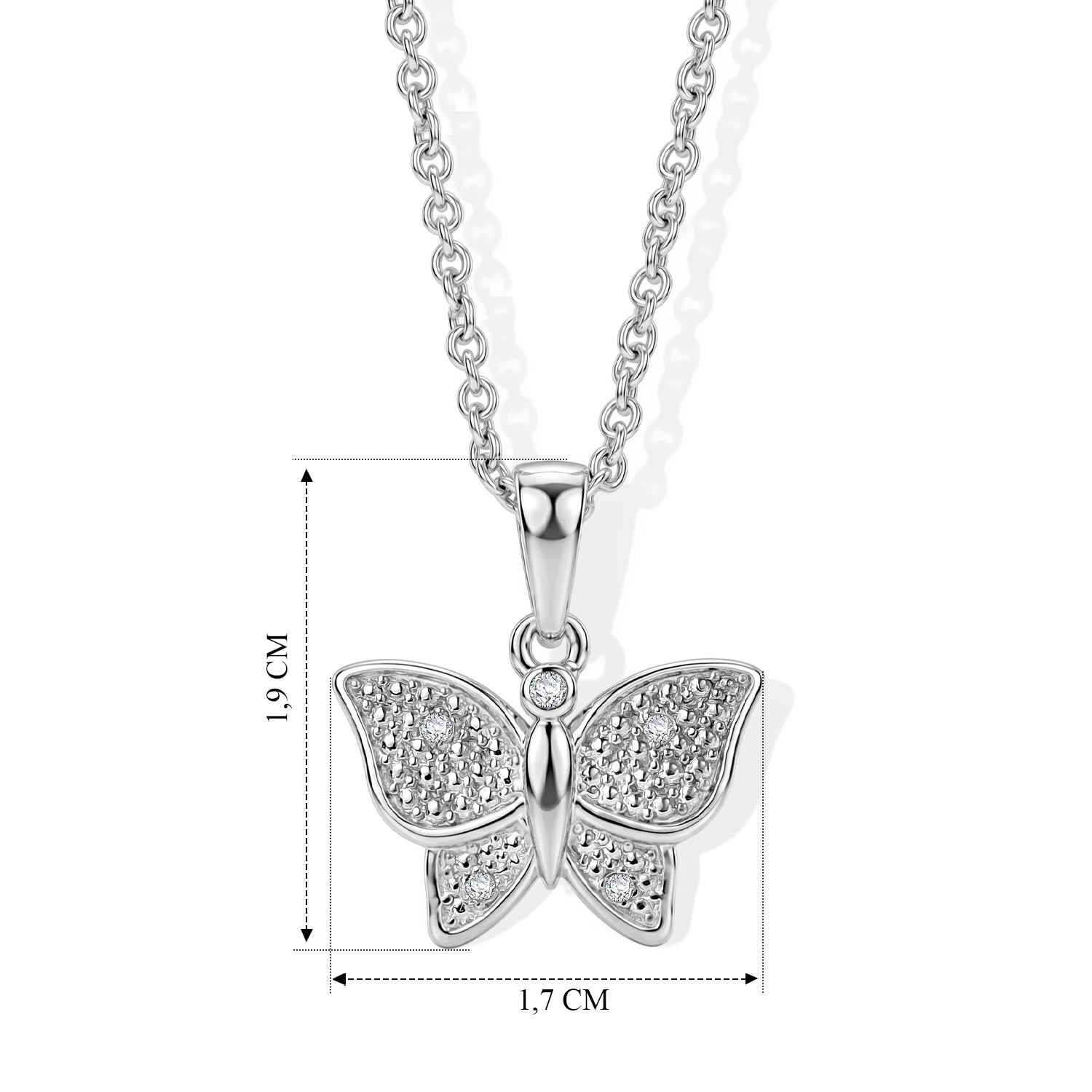 EVER TRUE Weißer Diamant Schmuckset ca. 50 cm ca. 0,03 ct.