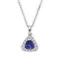 D'Joy AA Tansanit, Moissanit Schmuckset ca. 45 cm 925 Silber Rhodiniert ca. 1,45 ct.