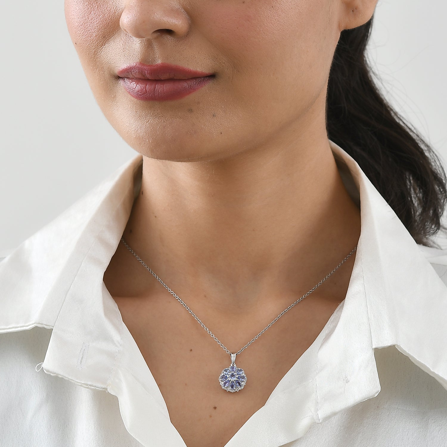 EVER TRUE Tansanit Schmuckset ca. 50 cm ca. 1,77 ct.