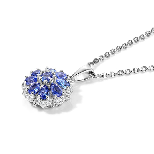 EVER TRUE Tansanit Schmuckset ca. 50 cm ca. 1,77 ct.