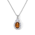 D'Joy AA Sonnenuntergangs-Turmalin, Moissanit Schmuckset ca. 45 cm 925 Silber Rhodiniert ca. 1,37 ct.