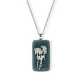 D'Joy Olmek Jadeit Schmuckset ca. 45 cm 925 Silber Rhodiniert ca. 24,00 ct.