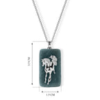 D'Joy Olmek Jadeit Schmuckset ca. 45 cm 925 Silber Rhodiniert ca. 24,00 ct.