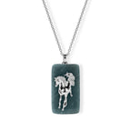 D'Joy Olmek Jadeit Schmuckset ca. 45 cm 925 Silber Rhodiniert ca. 24,00 ct.