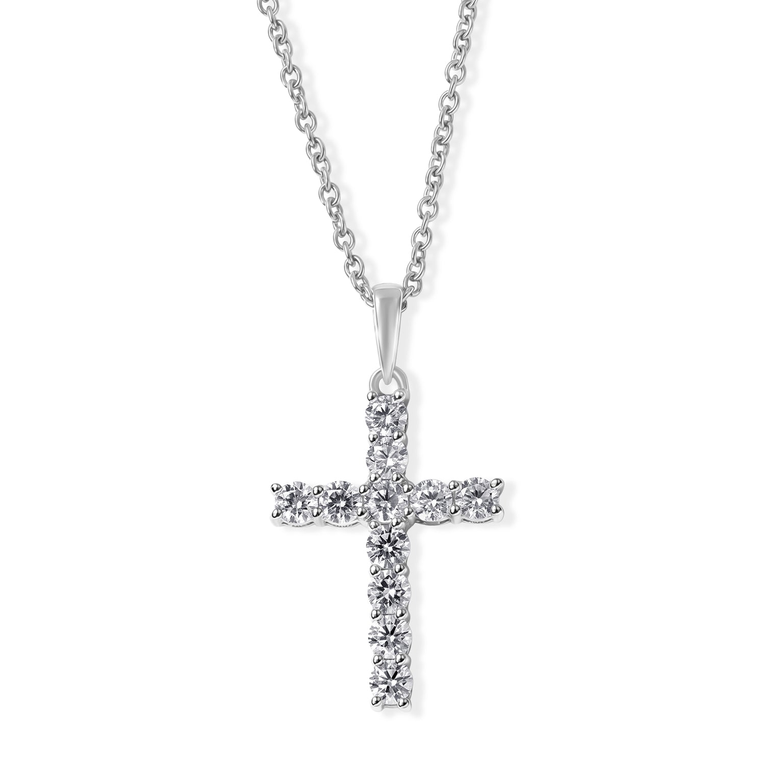 D'Joy Moissanit Schmuckset ca. 50 cm 925 Silber Rhodiniert und Edelstahl Rhodiniert ca. 1,00 ct.