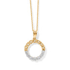 LUXURIANT DIAMOND - Lab Grown Diamant SI-GH Schmuckset ca. 50 cm 925 Silber 750 Gelbgold vermeil ca. 0,55 ct.