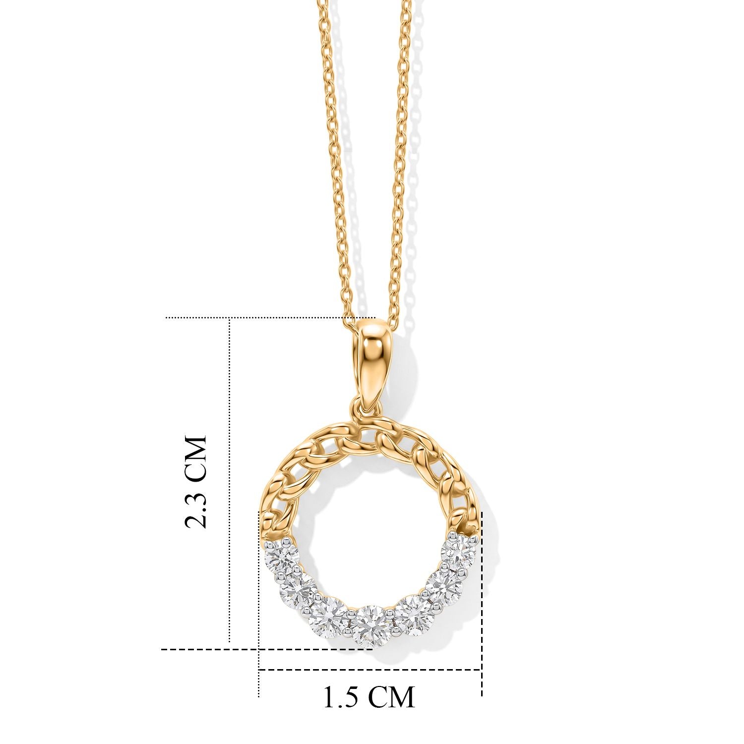 LUXURIANT DIAMOND - Lab Grown Diamant SI-GH Schmuckset ca. 50 cm 925 Silber 750 Gelbgold vermeil ca. 0,55 ct.