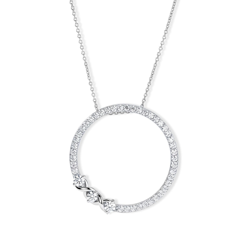 LUXURIANT DIAMOND - Lab Grown Diamant SI-GH Schmuckset ca. 50 cm 925 Silber Rhodiniert ca. 1,09 ct.