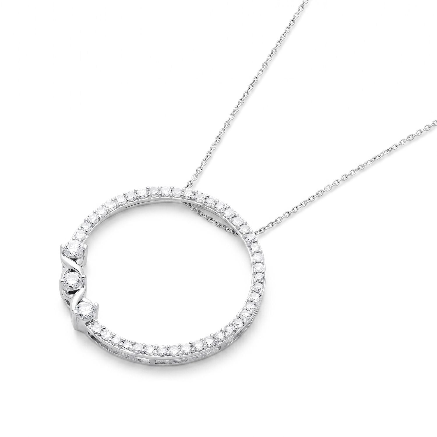 LUXURIANT DIAMOND - Lab Grown Diamant SI-GH Schmuckset ca. 50 cm 925 Silber Rhodiniert ca. 1.00 ct