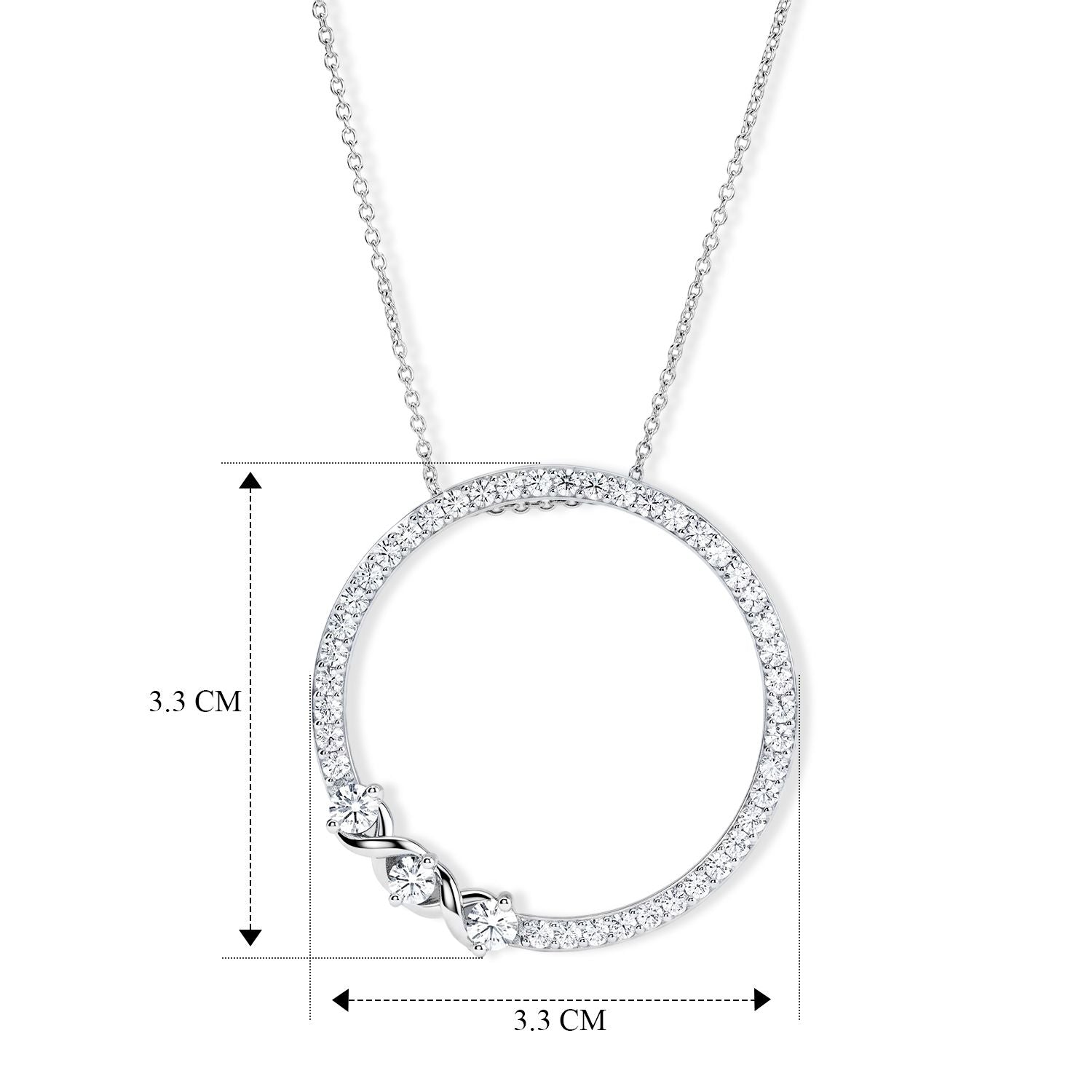 LUXURIANT DIAMOND - Lab Grown Diamant SI-GH Schmuckset ca. 50 cm 925 Silber Rhodiniert ca. 1.00 ct