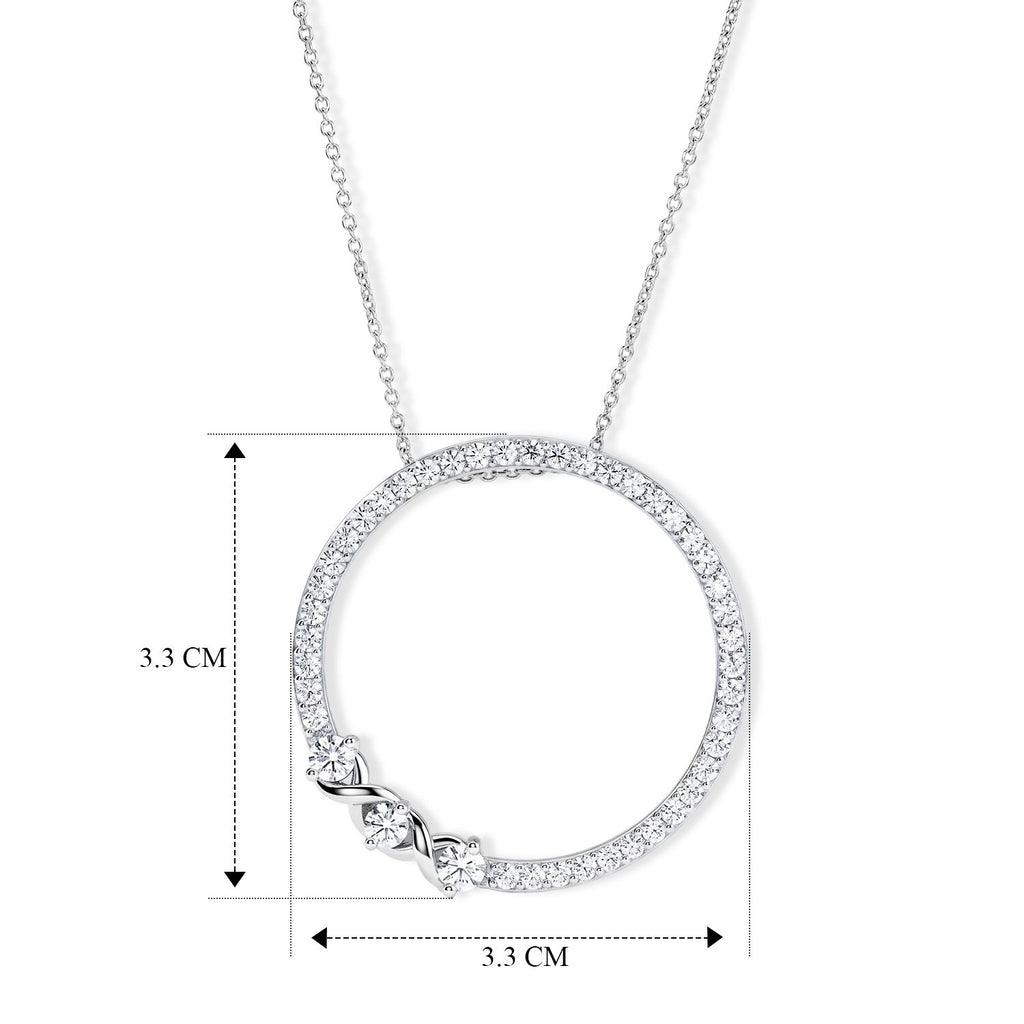 LUXURIANT DIAMOND - Lab Grown Diamant SI-GH Schmuckset ca. 50 cm 925 Silber Rhodiniert ca. 1,09 ct.