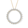 LUXURIANT DIAMOND - Lab Grown Diamant SI-GH Schmuckset ca. 50 cm 925 Silber 750 Gelbgold vermeil ca. 1,04 ct.