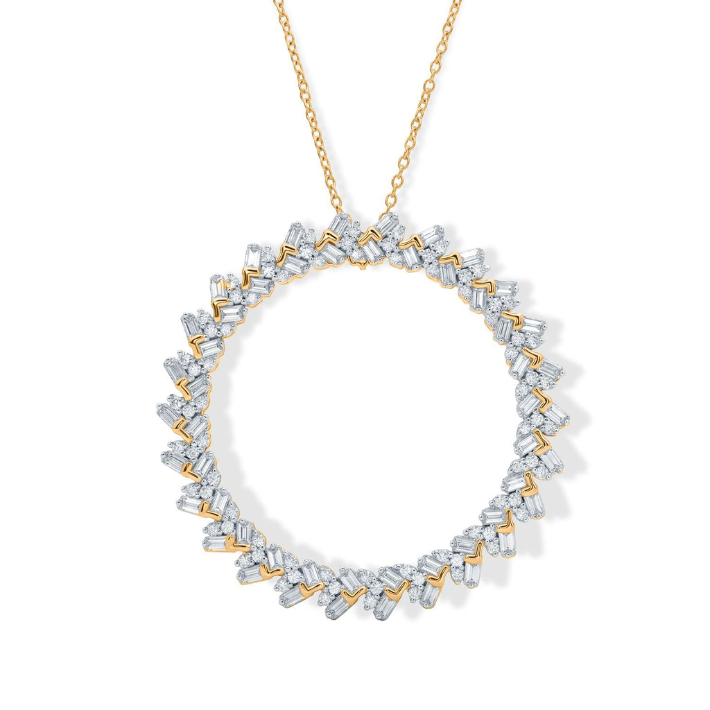LUXURIANT DIAMOND - Lab Grown Diamant SI-GH Schmuckset ca. 50 cm 925 Silber 750 Gelbgold vermeil ca. 1,04 ct.