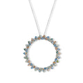 LUXURIANT DIAMOND - Lab Grown Gelb Diamant  SGL zertifiziert SI, Lab Grown Blauer Diamant Schmuckset ca. 50 cm 925 SIlber Rhodiniert ca. 1.00 ct