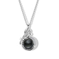D'Joy Moissanit, Tahiti Perle (10-11mm) Schmuckset ca. 45 cm 925 Silber Rhodiniert
