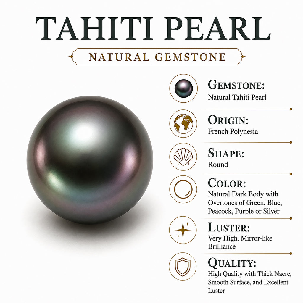 D'Joy Tahiti Perle (10-11mm) und Moissanit Anhänger mit 45cm Kette, 925 Silber rhodiniert