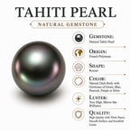 D'Joy Tahiti Perle (10-11mm) und Moissanit Anhänger mit 45cm Kette, 925 Silber rhodiniert