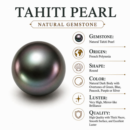 D'Joy Tahiti Perle (10-11mm) und Moissanit Anhänger mit 45cm Kette, 925 Silber rhodiniert