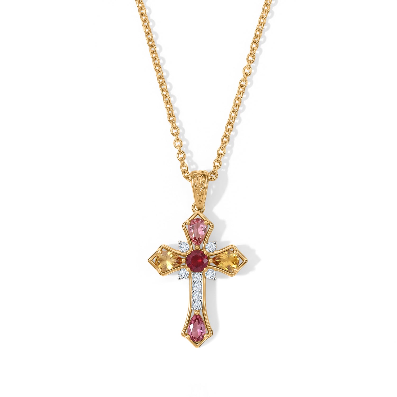 EVER TRUE AA Mehrfarbig-Turmalin Schmuckset ca. 50 cm ca. 1,46 ct.