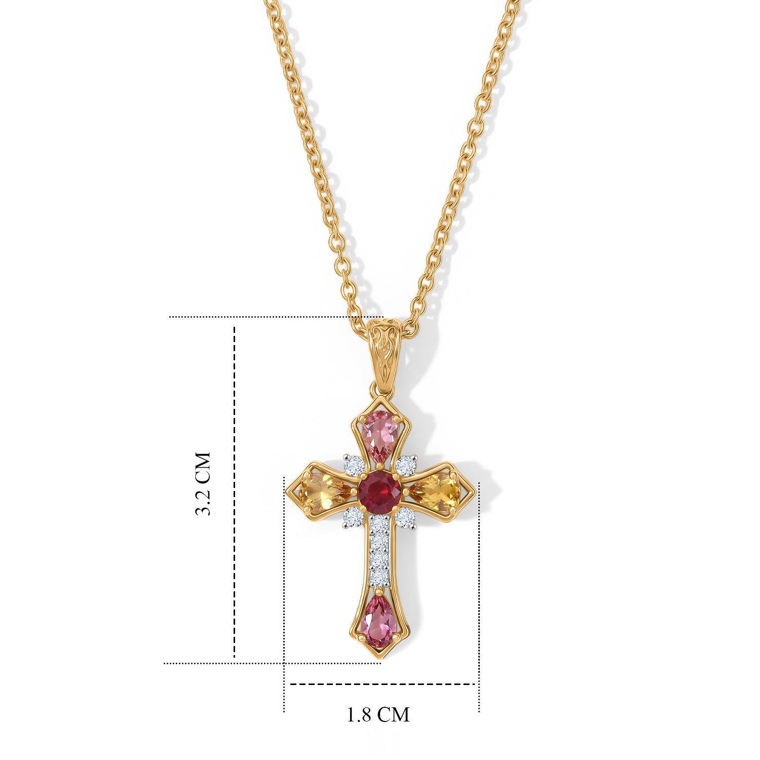 EVER TRUE AA Mehrfarbig-Turmalin Schmuckset ca. 50 cm ca. 1,46 ct.