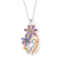 D'Joy AA Tansanit Schmuckset ca. 50 cm 925 Silber Rhodiniert ca. 2,47 ct.