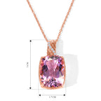 EVER TRUE AA Rose De France Amethyst, Weißer Zirkon Schmuckset ca. 50 cm ca. 19,28 ct.