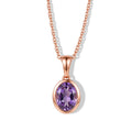 EVER TRUE Rose De France Amethyst Schmuckset ca. 50 cm 950 Kupfer Rosévergoldet und Edelstahl Rosévergoldet ca. 1,64 ct.