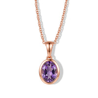 EVER TRUE Rose De France Amethyst Schmuckset ca. 50 cm 950 Kupfer Rosévergoldet und Edelstahl Rosévergoldet ca. 1,64 ct.