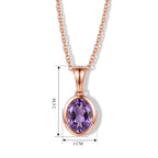 EVER TRUE Rose De France Amethyst Schmuckset ca. 50 cm 950 Kupfer Rosévergoldet und Edelstahl Rosévergoldet ca. 1,64 ct.