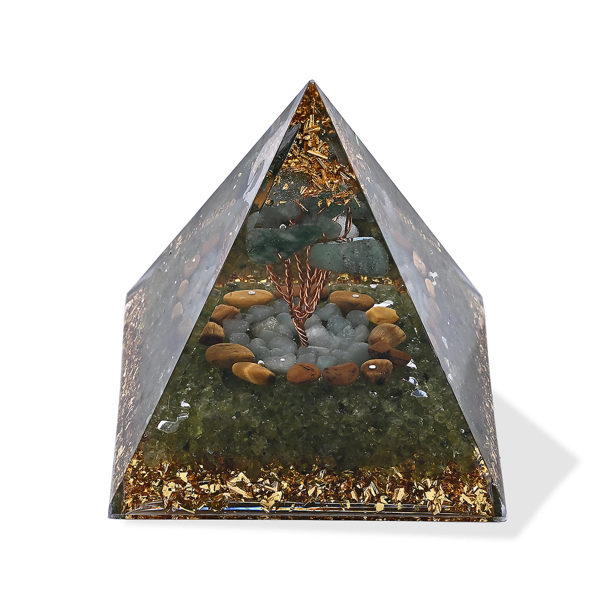Mehrfarbiger Peridot Edelsteine Schmuckset 316L Edelstahl Antikes Gold und Legierung Antikes Gold ca. 20.00 ct