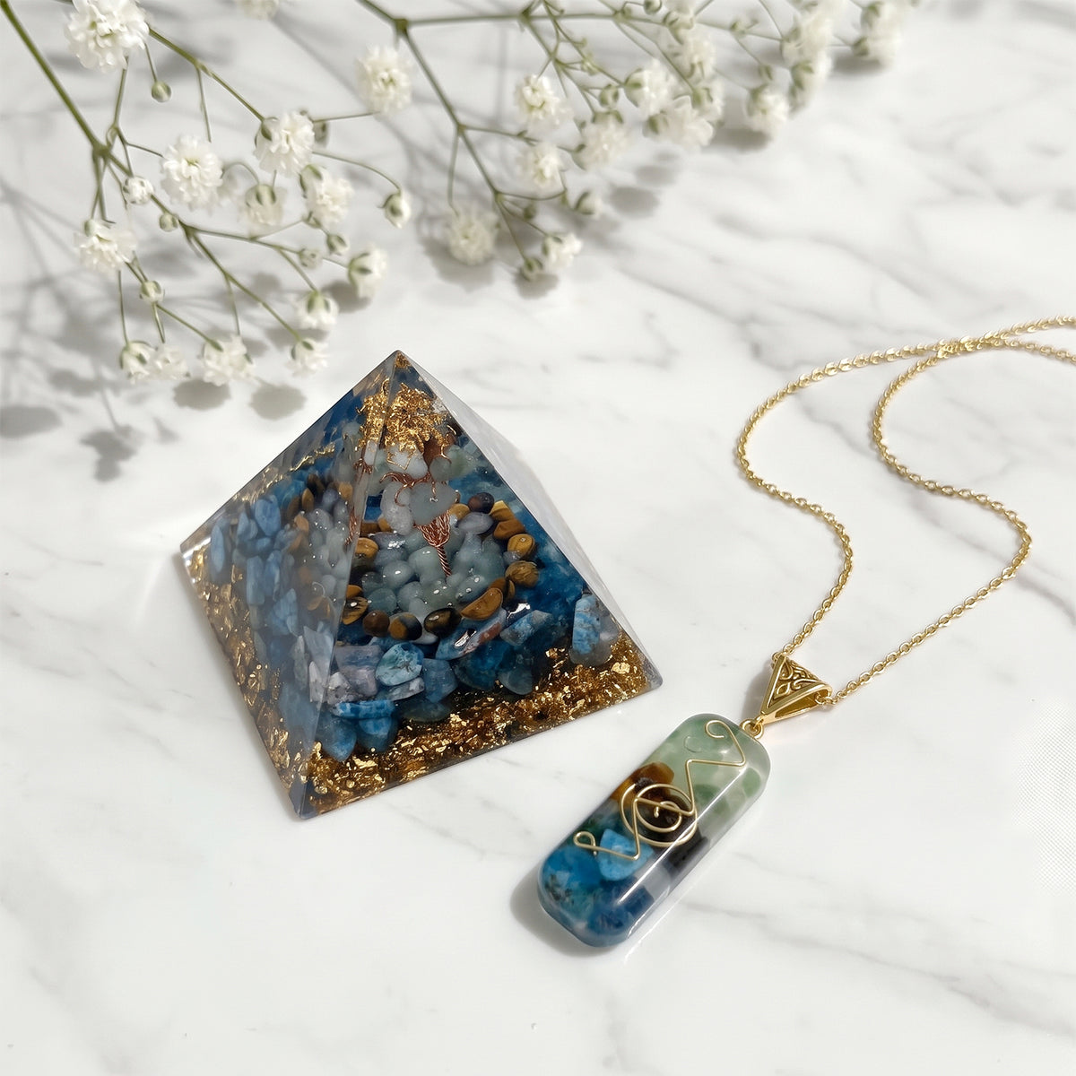 Mehrfarbiger Apatit Edelsteine Schmuckset 316L Edelstahl Antikes Gold und Legierung Antikes Gold ca. 20.00 ct