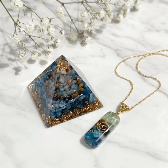 Mehrfarbiger Apatit Edelsteine Schmuckset 316L Edelstahl Antikes Gold und Legierung Antikes Gold ca. 20.00 ct