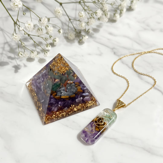 Mehrfarbiger Flourit Edelsteine Schmuckset 316L Edelstahl Antikes Gold und Legierung Antikes Gold ca. 20.00 ct
