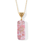 Rosa Quarz Schmuckset 316L Edelstahl Antikes Gold und Legierung Antikes Gold ca. 20.00 ct