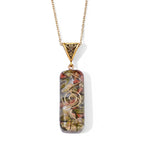 Unakite Schmuckset 316L Edelstahl Antikes Gold und Legierung Antikes Gold ca. 20.00 ct