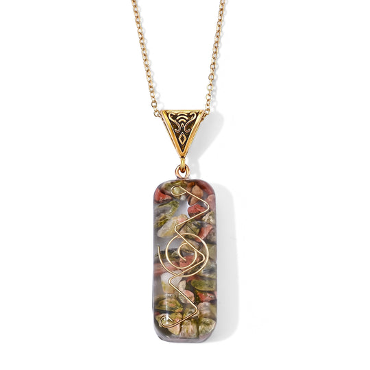 Unakite Schmuckset 316L Edelstahl Antikes Gold und Legierung Antikes Gold ca. 20.00 ct