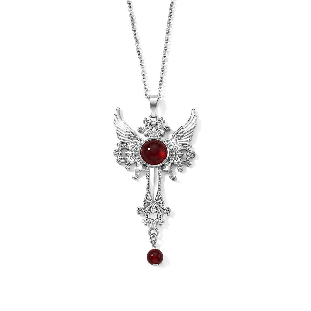 Roter Achat, Glas Schmuckset ca. 50 cm 120.00 ct