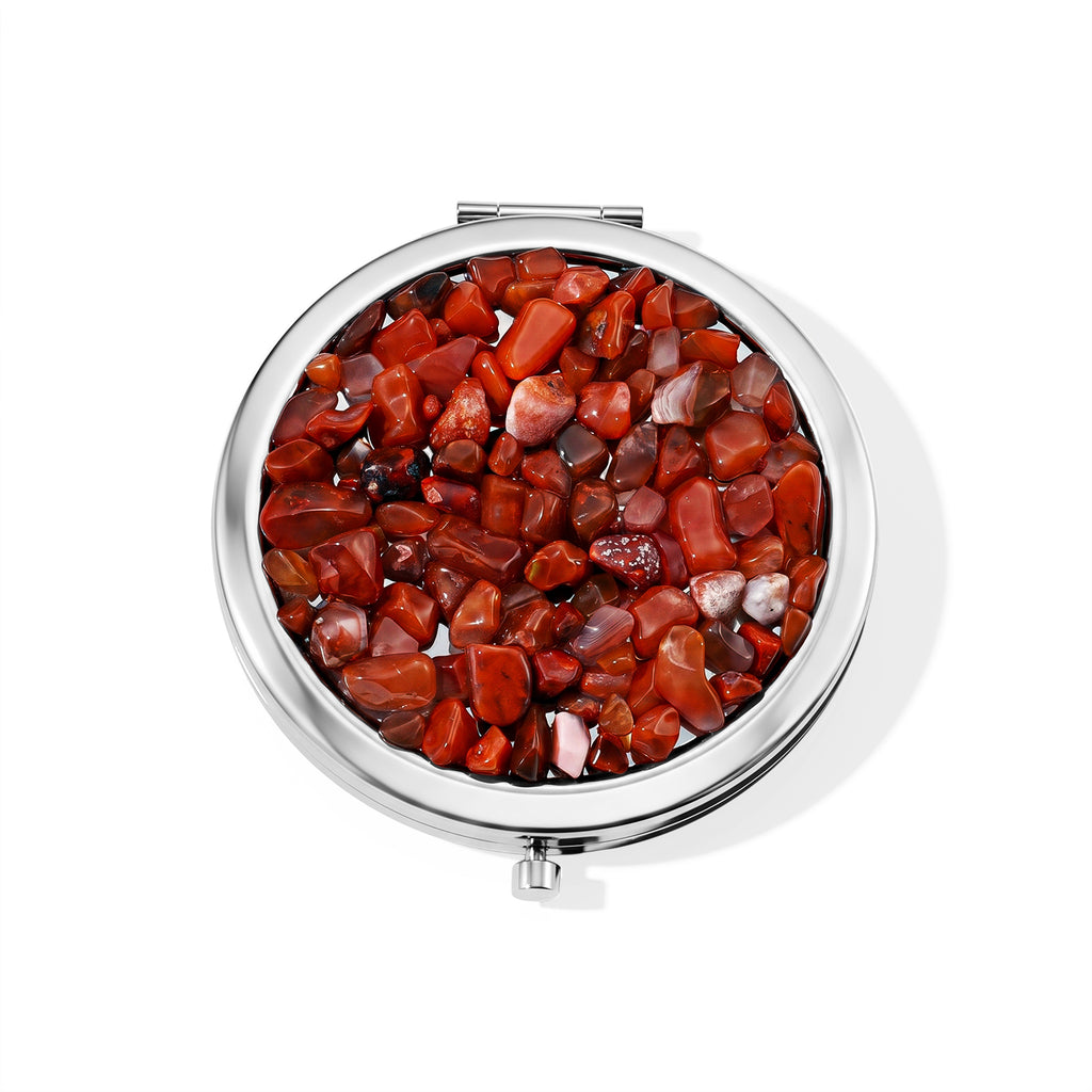 Roter Achat, Glas Schmuckset ca. 50 cm 120.00 ct