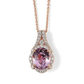 D'Joy AA Martha Rocha Kunzite, Moissanit Schmuckset ca. 45 cm 925 Silber 750 Roségold vermeil ca. 3,83 ct.