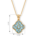 EVER TRUE AA Blauer Apatit Schmuckset ca. 50 cm ca. 3,06 ct.