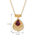 EVER TRUE AAA Lab Grown Rubin, Weißer Zirkon Schmuckset ca. 50 cm ca. 8,90 ct.
