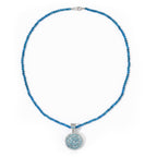 D'Joy Neon Apatit, Blauer Apatit Schmuckset ca. 50 cm 925 Silber Rhodiniert ca. 44,61 ct.
