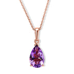 D'Joy Rose De France Amethyst Schmuckset ca. 50 cm 925 Silber Rosévergoldet ca. 2,53 ct.