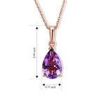 D'Joy Rose De France Amethyst Schmuckset ca. 50 cm 925 Silber Rosévergoldet ca. 2,53 ct.