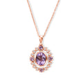EVER TRUE Rose De France Amethyst Schmuckset ca. 50 cm 950 Kupfer Rosévergoldet und Edelstahl Rosévergoldet ca. 5,42 ct.