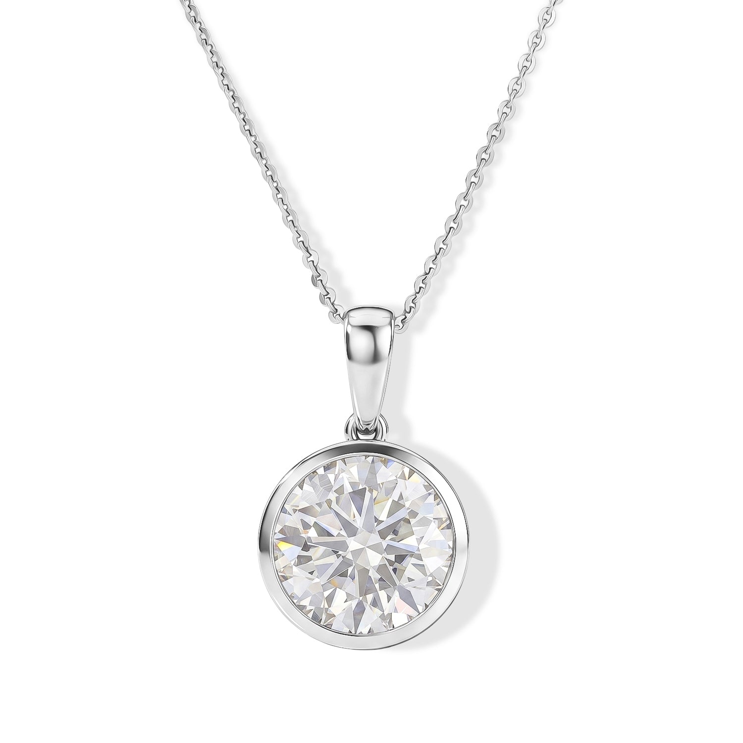 D'Joy Moissanit Schmuckset ca. 50 cm 925 Silber Rhodiniert ca. 4.65 ct